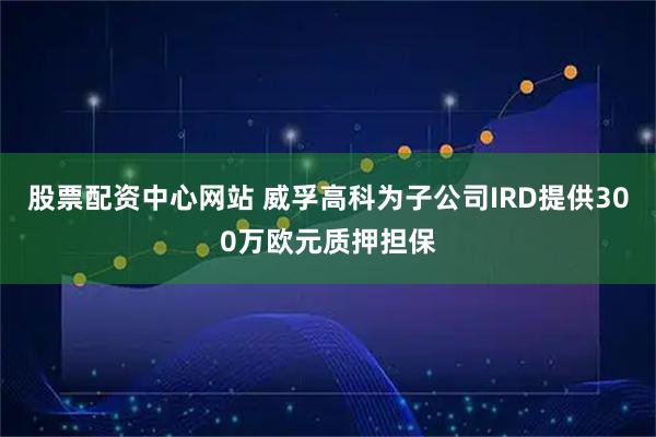 股票配资中心网站 威孚高科为子公司IRD提供300万欧元质押担保
