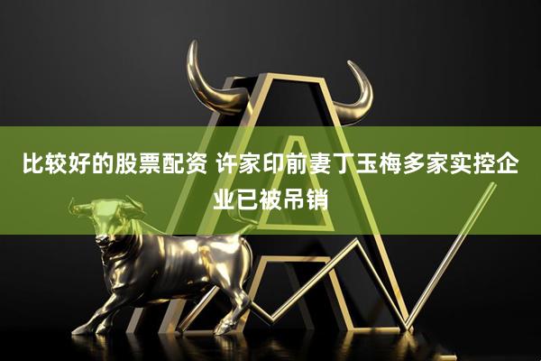 比较好的股票配资 许家印前妻丁玉梅多家实控企业已被吊销
