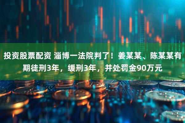 投资股票配资 淄博一法院判了！姜某某、陈某某有期徒刑3年，缓刑3年，并处罚金90万元